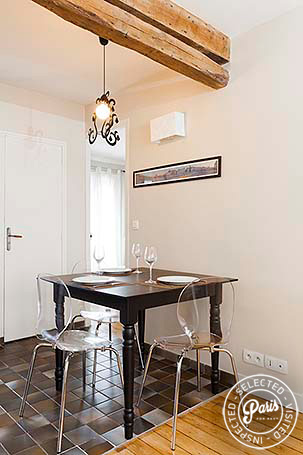 Dining area at Mouffetard 2, apartment for rent in Paris, Latin Quarter