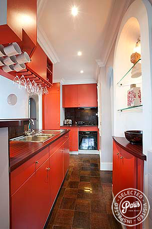 Fully equipped kitchen at Montmartre Amelie, apartment for rent in Paris, Montmartre