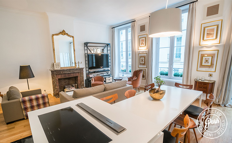 induction range at St Germain Charm, apartment for rent in Paris, Saint Germain