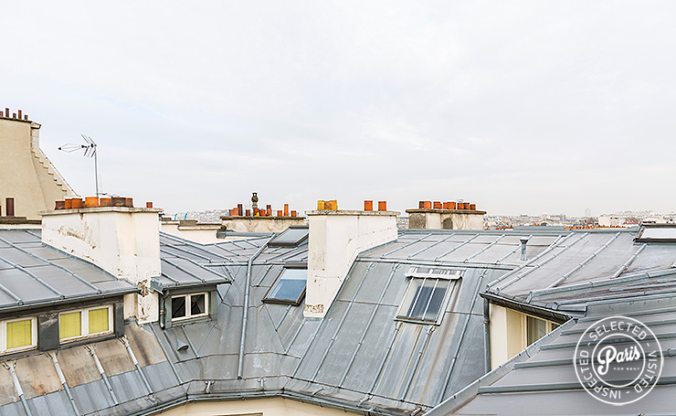 View of Paris rooftops at Marais Skyline, apartment for rent in Paris, Marais