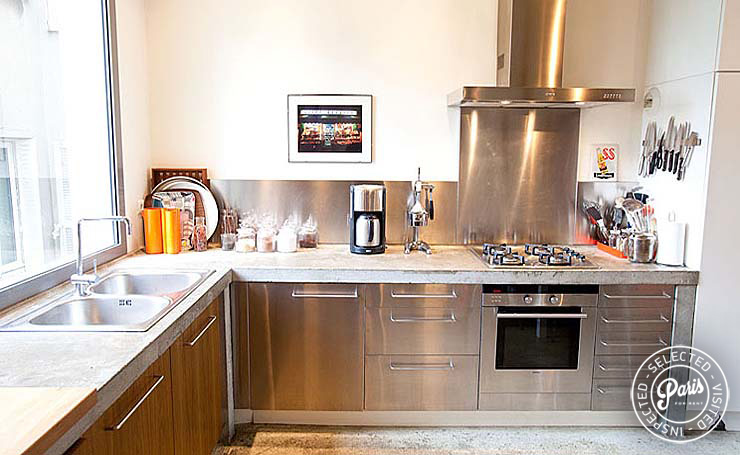 Fully equipped kitchen at Paris Townhouse, apartment for rent in Paris, 10th district