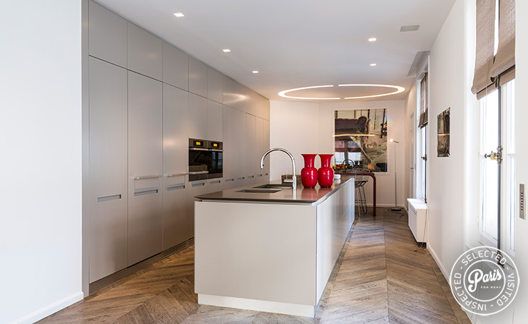 Fully equipped gourmet kitchen at Elysee Garden, apartment rental in Paris, Champs-Elysées 