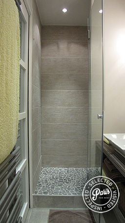 Shower at Quai Notre Dame, apartment for rent in Paris, Latin Quarter