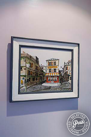 Original painting at Montmartre Amelie, apartment for rent in Paris, Montmartre