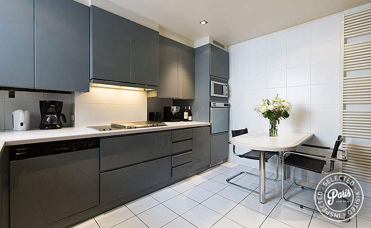 Kitchen at Anjou Palace, apartment for rent in Paris, Madeleine