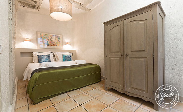Bedroom at Bourg, apartment for rent in Paris, Marais
