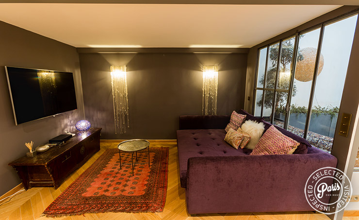 TV lounge area at Latin Quarter Loft, apartment for rent in Paris, Latin Quarter