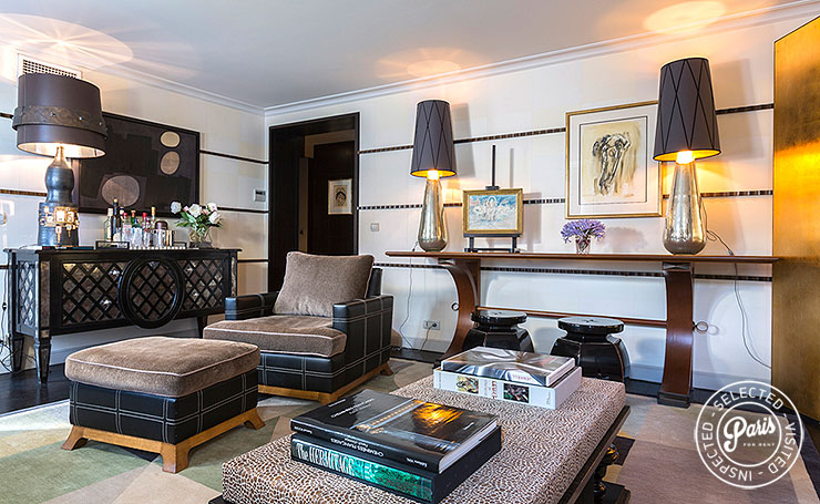 Elegant salon at Madeleine Terrace, apartment for rent in Paris, Opera_vendome