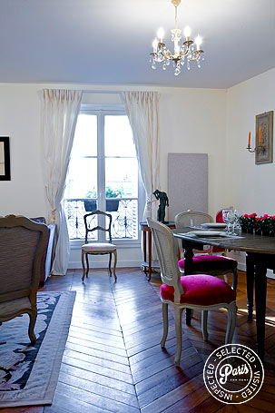 Dining area at St Germain Bonaparte, apartment rental in Paris, Saint Germain
