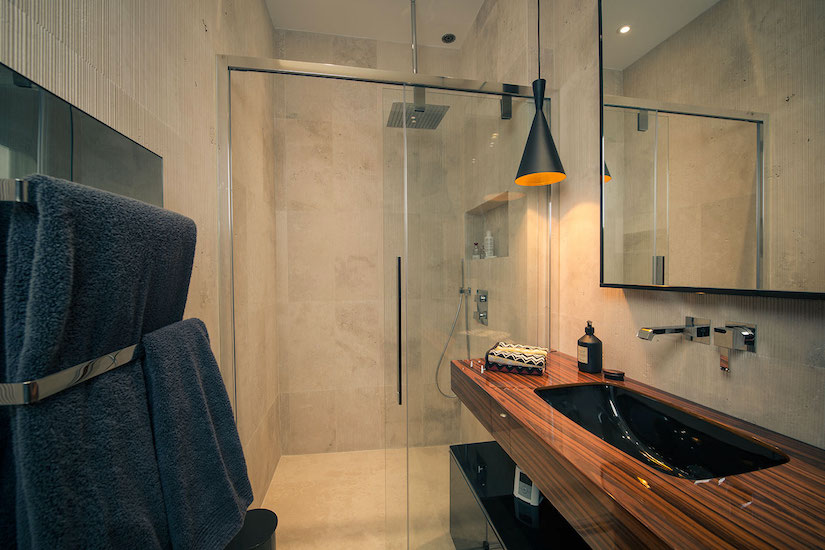 Bathroom with Italian shower at St Germain Chic, apartment rental in Paris, Saint Germain
