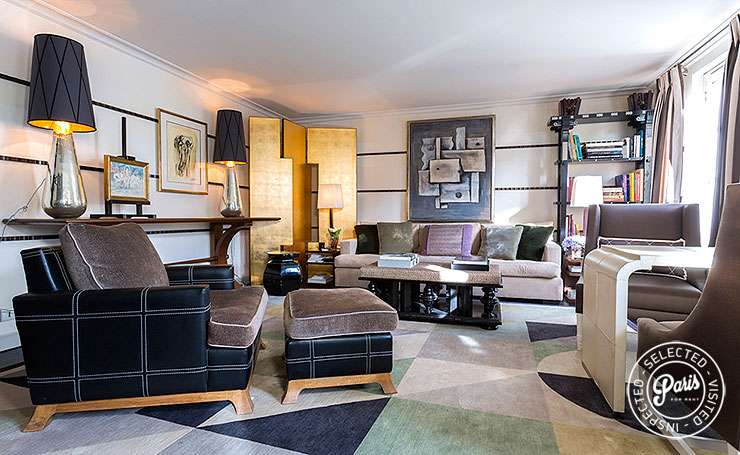 Living room at Madeleine Terrace, apartment for rent in Paris, Opera-Vendome